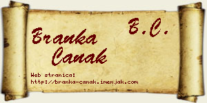 Branka Čanak vizit kartica